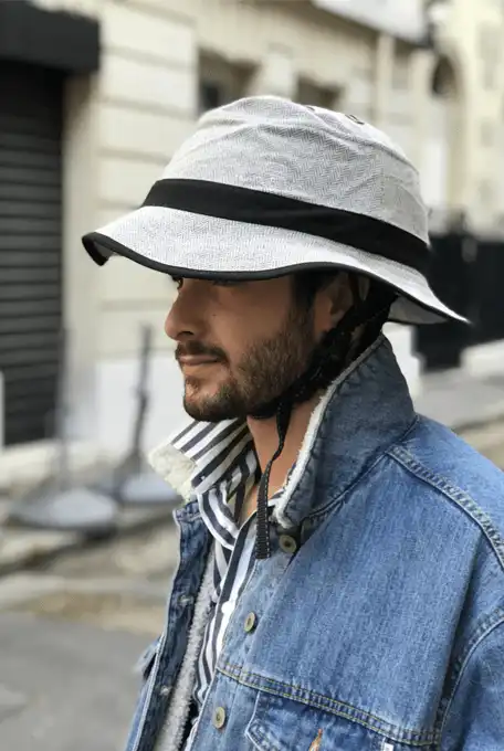 Casqu’En Ville Marschmallow Gris Chevron Casqu’En Ville Marschmallow Gris Chevron