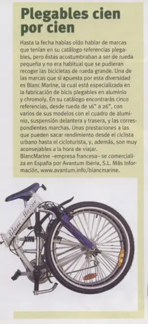 Blancmarine en la revista Solo Bici