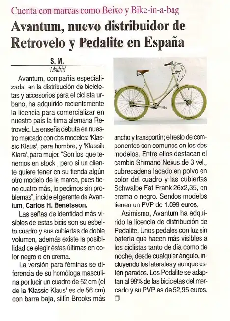Retrovelo en la revista CMD Retrovelo en la revista CMD
